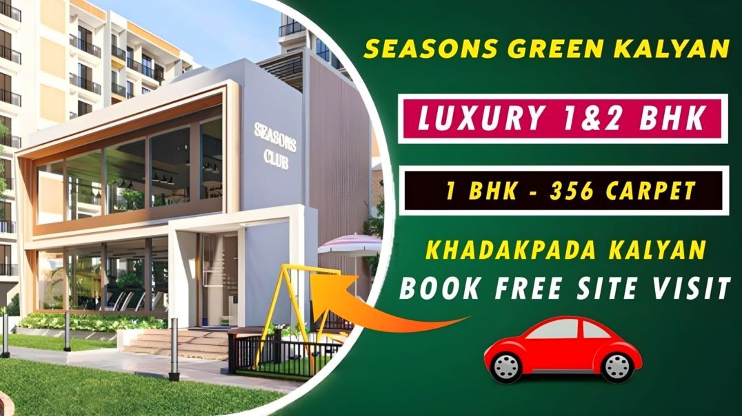 ⁣🌿Discover Seasons Green: Luxe 2 BHK Flats in Kalyan West! 🏡 | Top Schools & More!🎓 Call 70219883