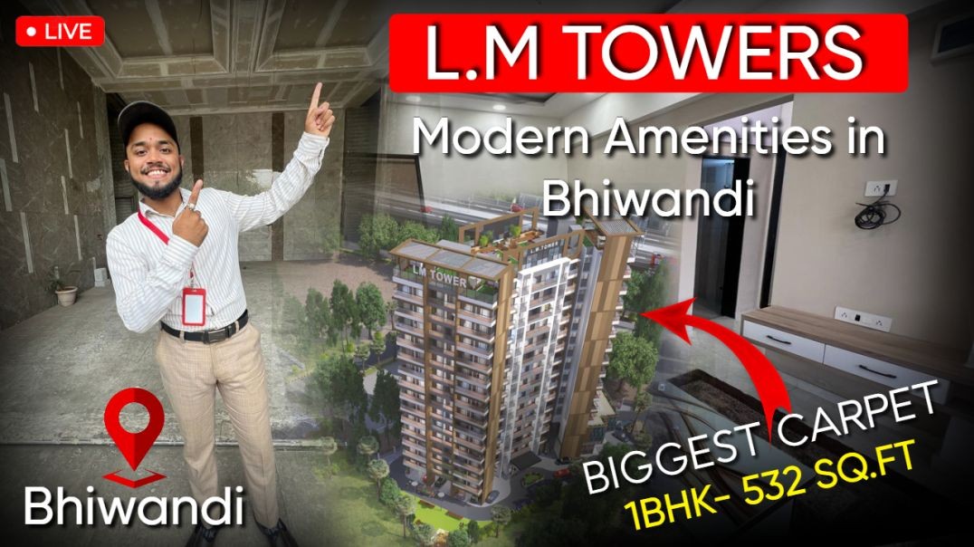 ⁣Flats in bhiwandi🔥✨| 1 BHK Flat in Bhiwandi for Sale | L.M Tower Ready to move in Apartments