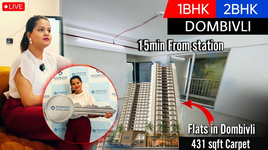 ⁣Flats in Dombivli✨🔥 | Luxurious Residential Property🏡| Kohinoor Highland | Call 7021988393