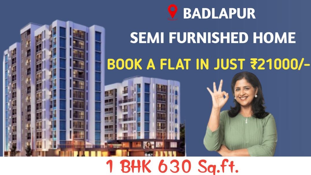 ⁣1 bhk flats near badlapur station new Constraction