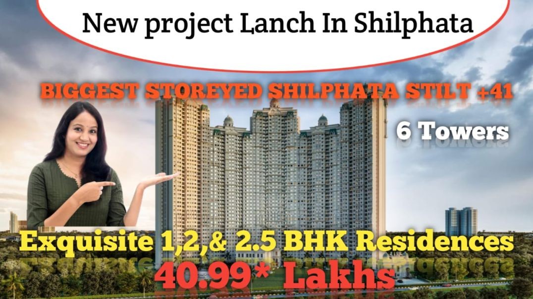 ⁣Premium homes at Shilphata - 1 & 2 BHK Starts @₹42 Lacs* - Avanti Palace by Arihant