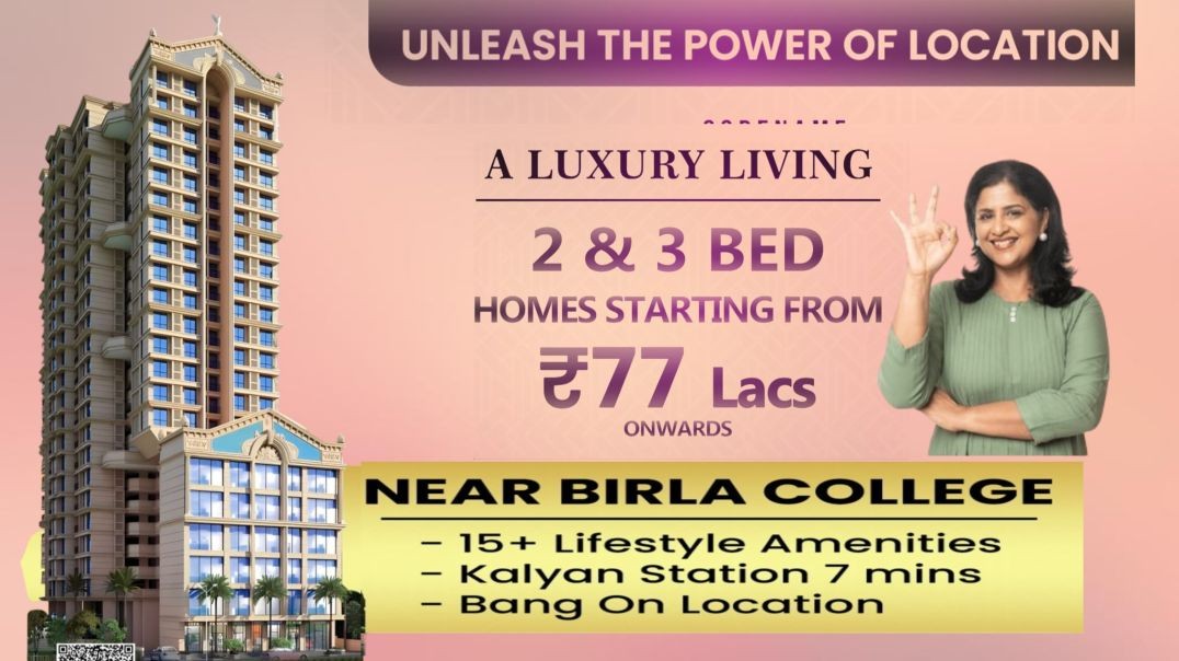 ⁣2BHK flat near Birla College Kalyan | 780 carpet area | premium location