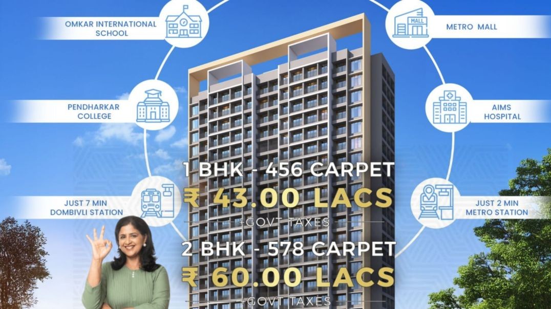 ⁣1BHK AND 2BHK IN BUDGET PRICE | BOOK YOUR DREAM HOME NOW | DOMBIVLI EAST