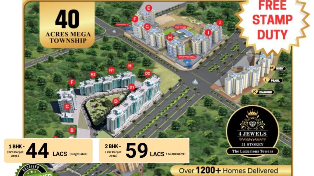 ⁣1 BHK with Biggest Carpet Area at Lowest price | Arihant City Kalyan | Flats for sale