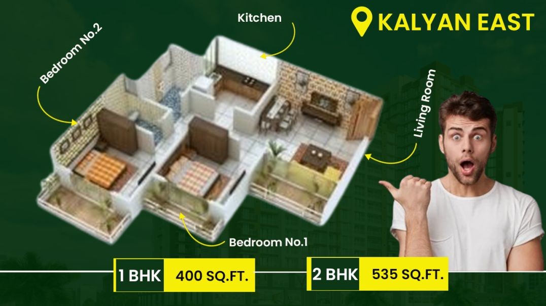 ⁣2 BHK Flats In Kalyan East Near Station  | Call 9022112222