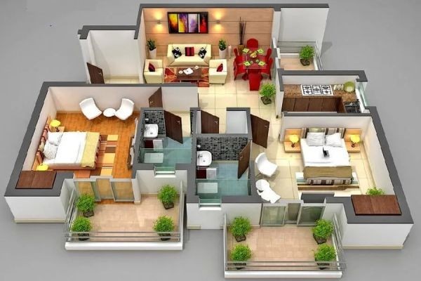 2 BHK Flat in Kalyan East